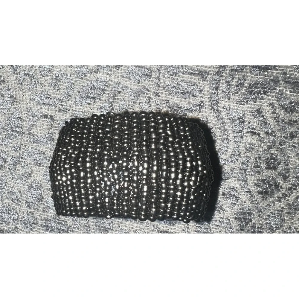 Set Of‎ 10 Silver Beaded Napkin Rings